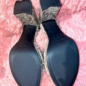 Platform snake skin heels